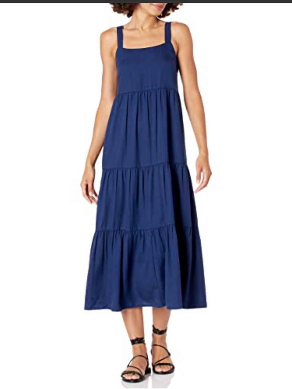 The Drop Britt tiered maxi dress size m new